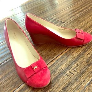 Cole Haan Red leather wedges